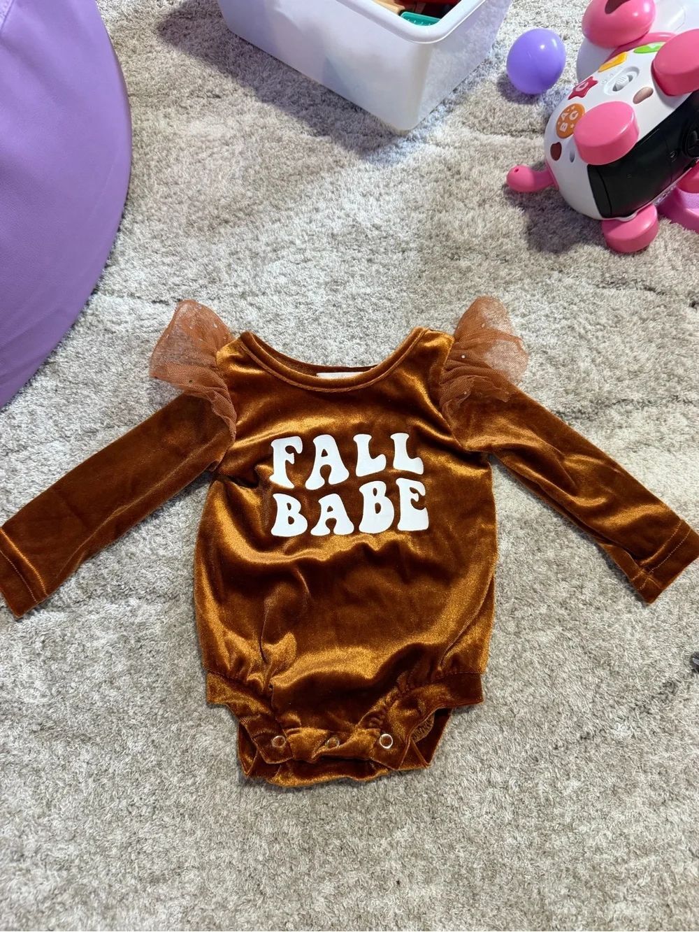 Marie Nicole Fall Baby Long Sleeve Bodysuit Onsie Baby Girl 3-6M